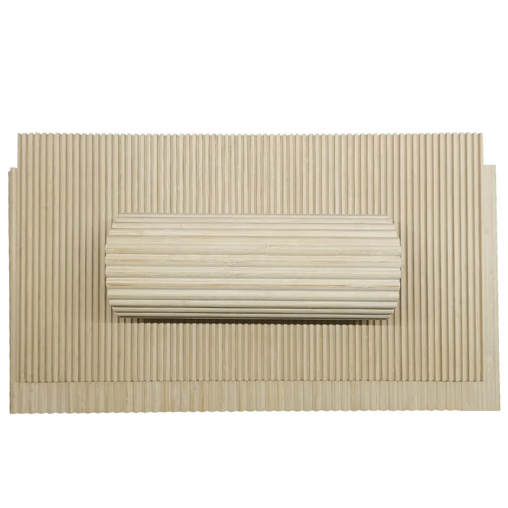 Hot selling natural bamboo flexible 3d wave wall panels factory direct fluted panel modern wainscot