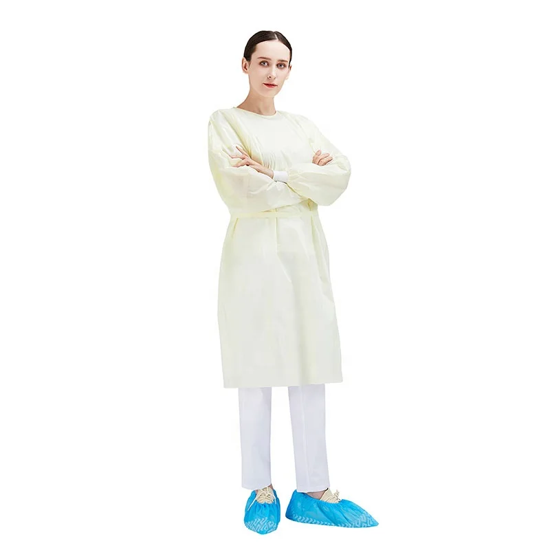 Medium Weight Isolation Gown with  Knit/Elastic Cuffs