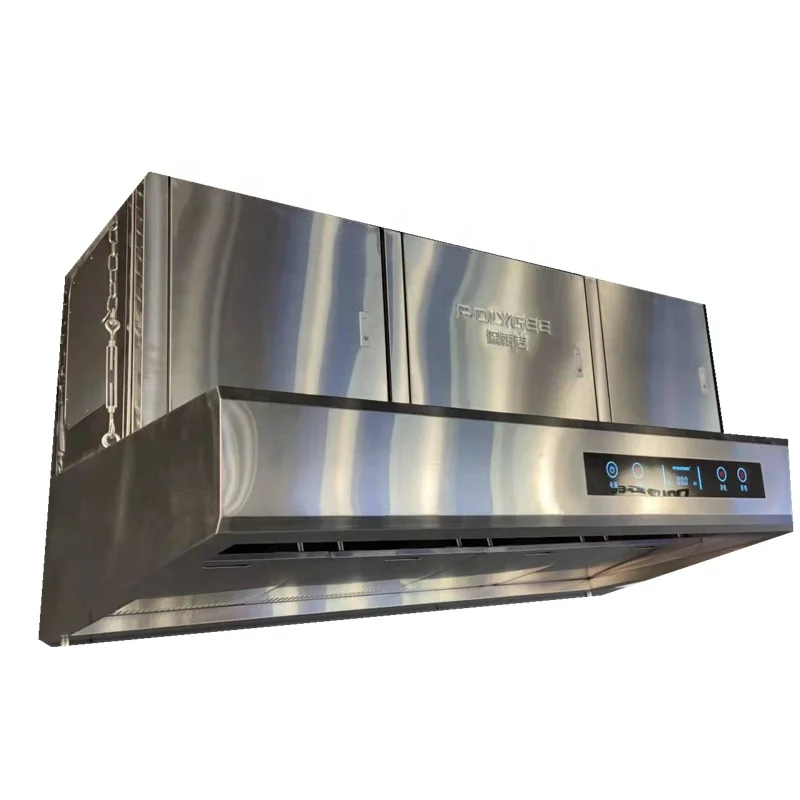POLYGEE Commercial Stainless Steel Hoods Cooker Hood Restaurant Kitchen Exhaust Hood