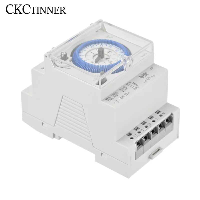 SUL181D Din Rail Mechanical Timer 24 Hour Time Switch Relay Electrical Programmable Timer Switch AC220V