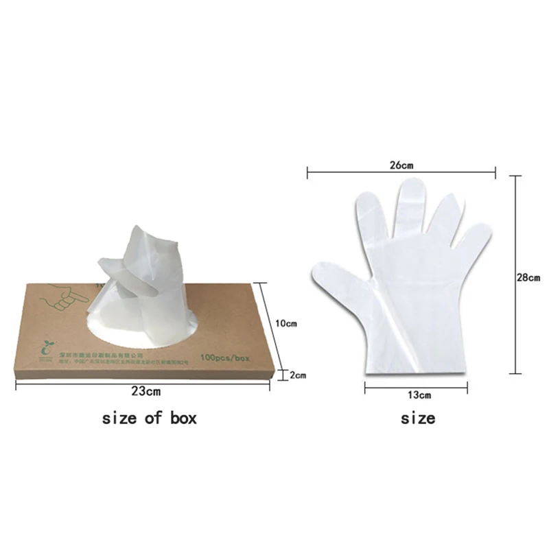 100% Biodegradable and Compostable Eco-Friendly Disposable Gloves with Cornstarch
