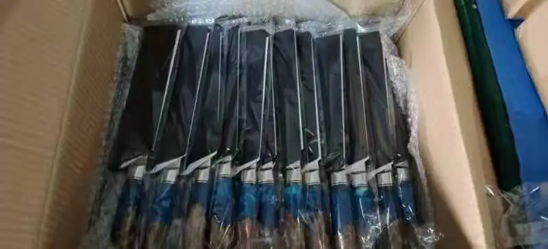 high quality Blue Resin Handle Damascus Knives set of Chef VG10 67 Layers Japanese Kitchen Knife Set with Gift Box