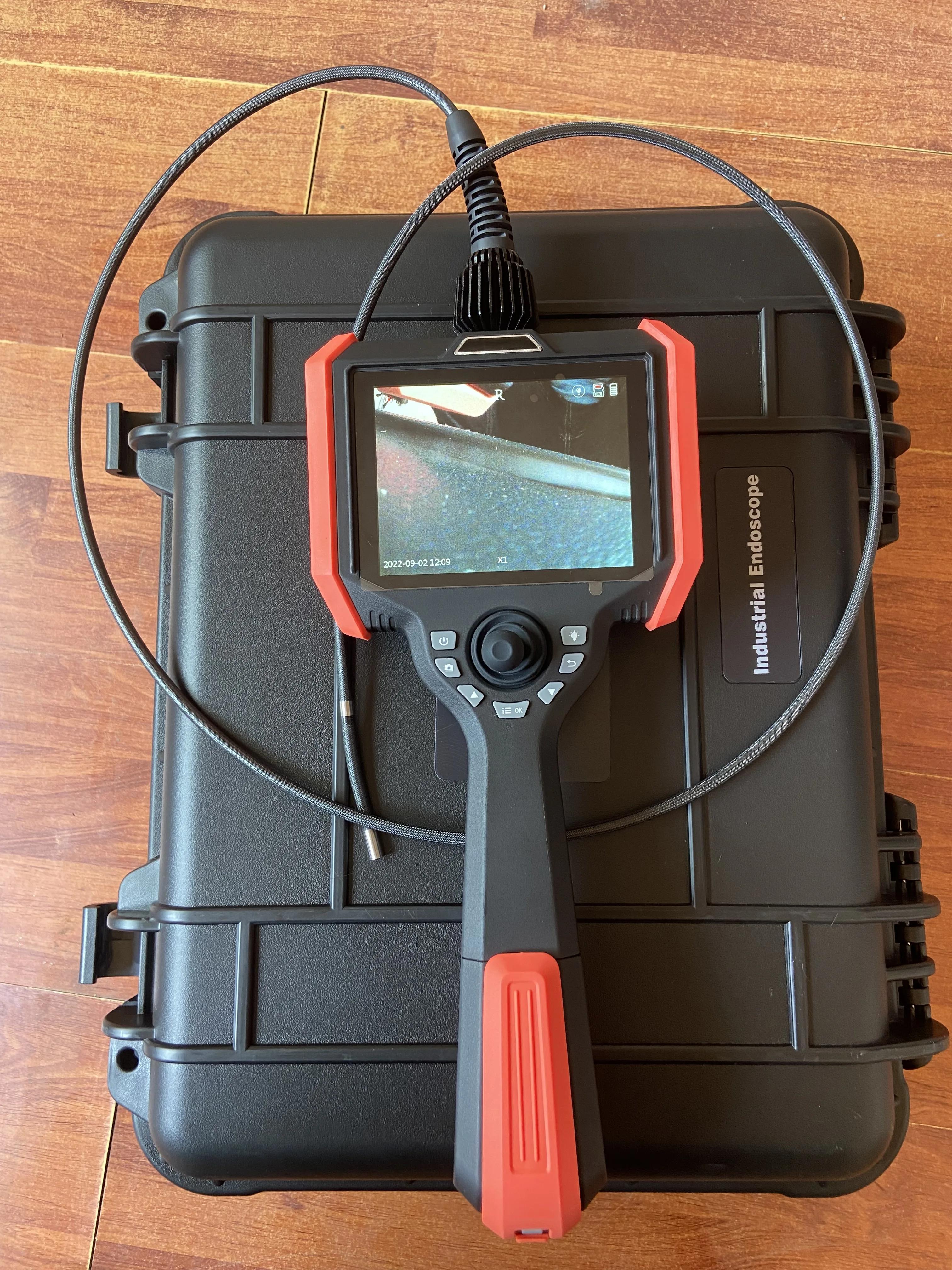 Portable Industrial Inspection Videoscope With Joystick Control 1.5M Camera Lens 4.0mm Working Cable 5' Display