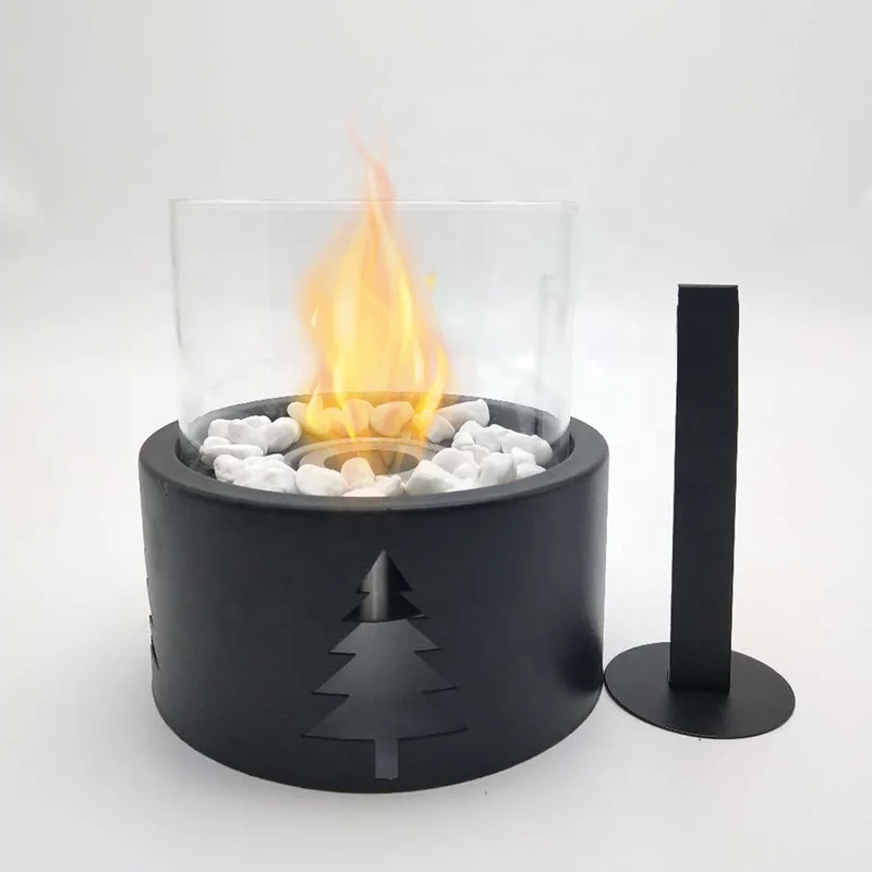 
Christmas Metal Big Size Round Bio Ethanol fireplace for tabletop Indoor 