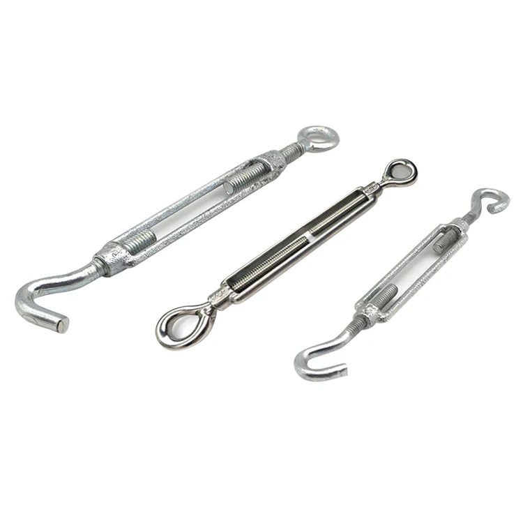 M12 304 Stainless Steel Turnbuckle Hook Tension Turn Buckle Hook Eye Type