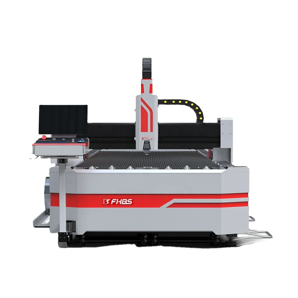 Servo motor iron flat bed 4kw 3kw 1kw fiber metal laser pipe tube cnc laser cutter cutting machine