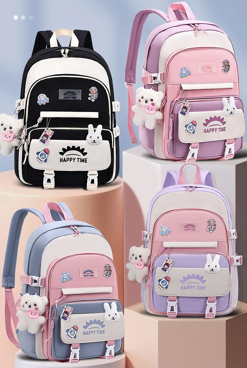 Wholesale New Arrival Cartoon Cute Kids School Bags Teen Girl School Backpack