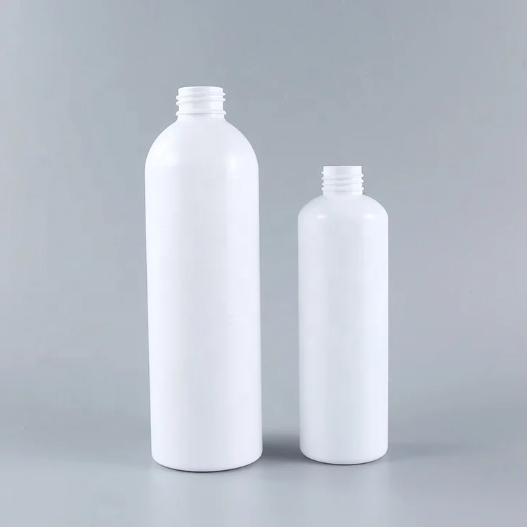 PET Decorative White 500ml 300ml 1000ml Lotion Pump Shower Gel Skin Care Packaging Shampoo Empty Plastic Bottles