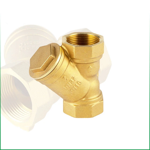 1.6 Mpa brass Y type filter Strainer With Mesh Insert For Water Meter