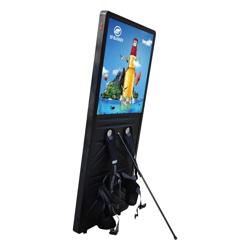 LED Display Light Box Rectangle Shape Scrolling Screen Walking Backpack Billboard Digital Signage for Trade Shows