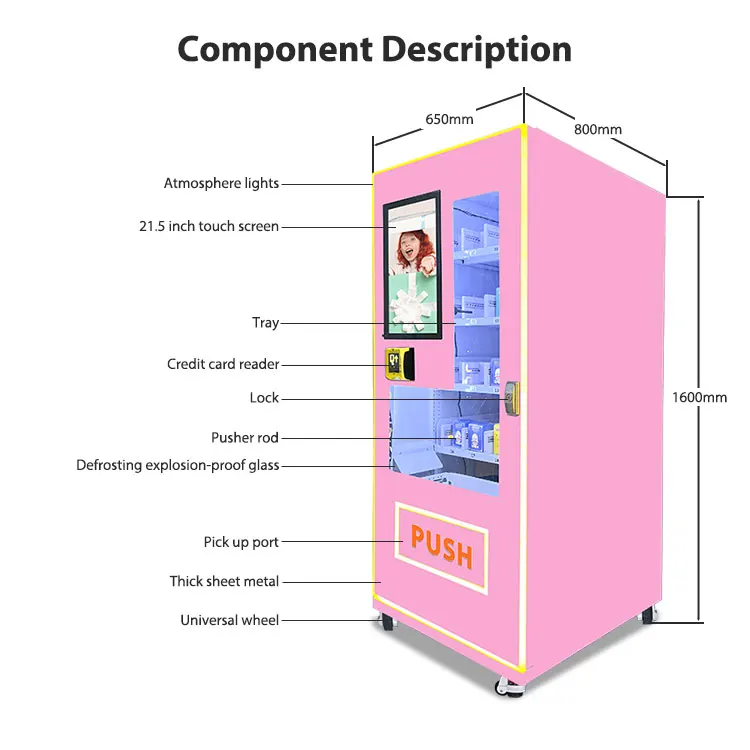 CE Marking automatic vending maquinas canned beverage vending machine small vending machine for community