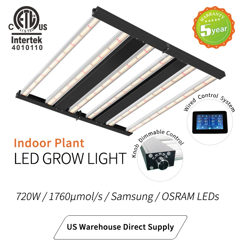Lusgrow USA Stock ETL с 720 watt Samsung полный спектр LED для Veg и Flower 720 w комнатный завод LED Grow Lights