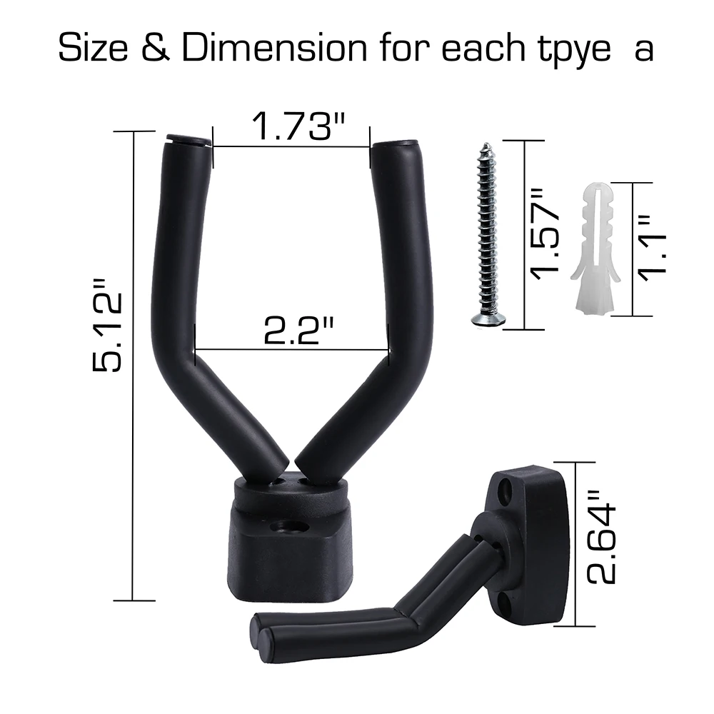 Factory direct new design guitar accessories Guitar wall mount holder and hanger hook