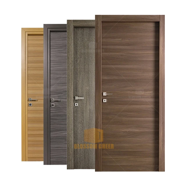 Door MDF Interior Melamine Doors Internal Room Doors for Houses Design Hard Wood Decoration Swing Wooden Brand New Simple Modern