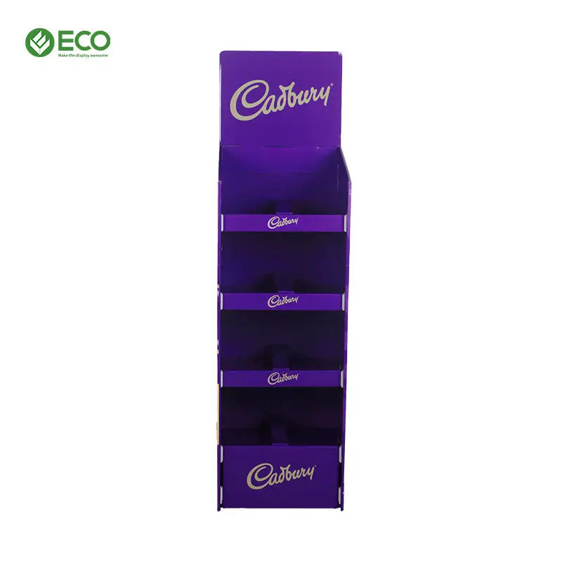 Corrugated Paper funko pop cardboard chocolate Floor Standing display stand Rack shelves Food Potato Snack cardboard display