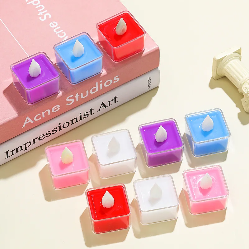 New Simulation Led Square Electronic Candle Smokeless Christmas Small Tea Wax Atmosphere Lamp Decorative Props