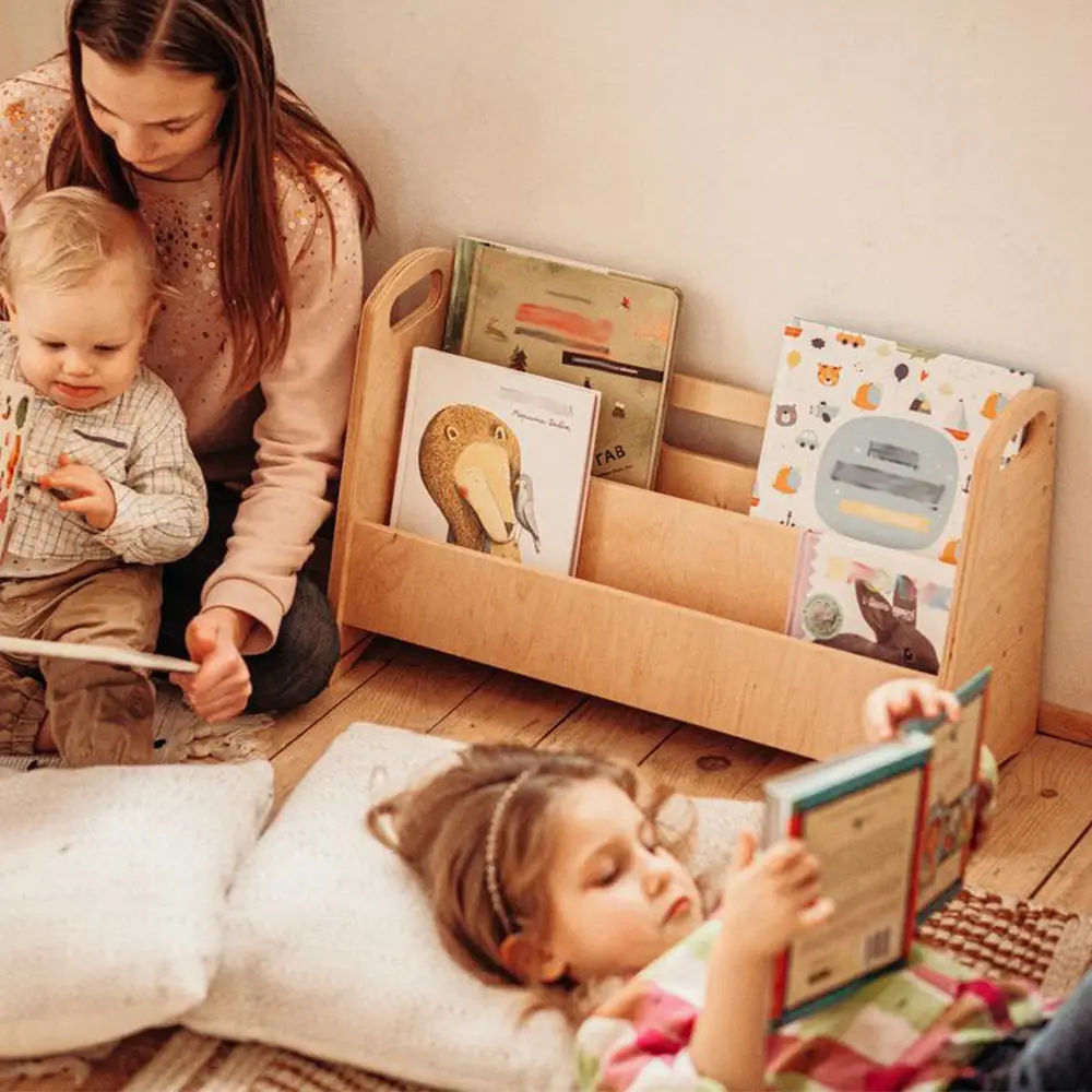 furniture kids bookshelf wooden bookcase children montessori book storage librero kids bookcase