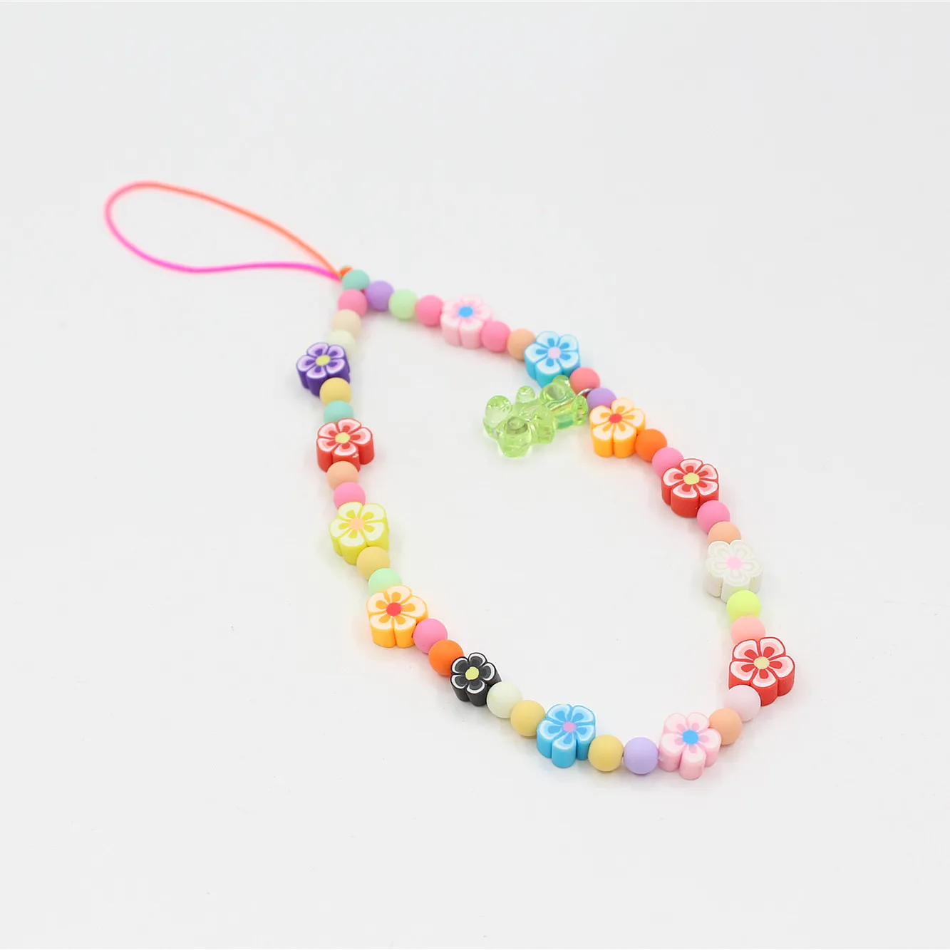 Wholesale Direct Selling Fashion Beaded Mobile Phone Charm Cool Color Phone Chain Strap Accessories For Women DIY