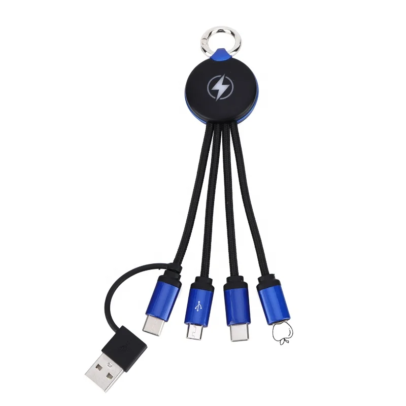 High Quality Promotion Gift 2022 Custom Making Popular Multicharging Cable with Led Logo