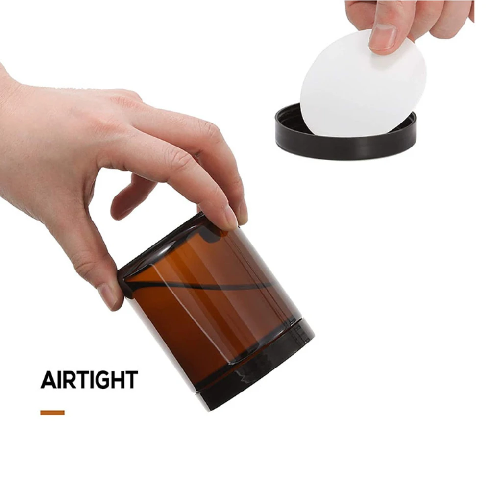 New Arrival Round Candle Jars Empty Amber Colorful Glass Candle Jars with Metal Gold Sliver Lids Plastic Lids for Home Wedding