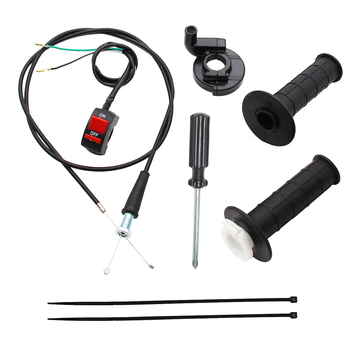 PRO BAT 7/8' 22mm Handle Bar Throttle Grips Grip Set Motorcycle Throttle Handle Lever Grip for Mini Baja Doodlebug 6.5hp 5.5hp