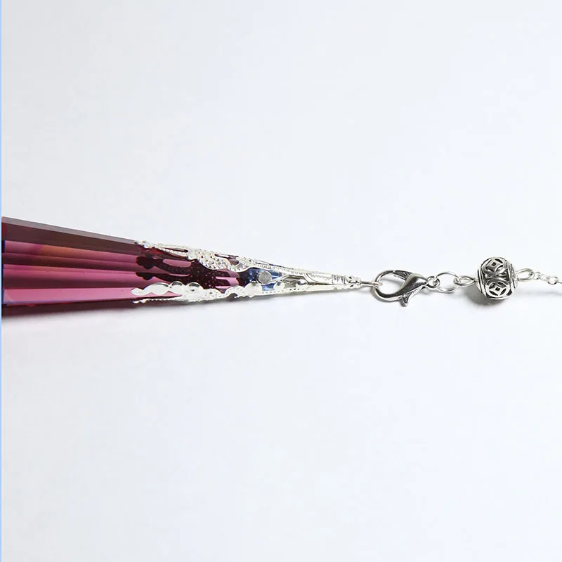 Natural red glass healing crystals Divination Reiki  Meditation Gemstone  Pendulums