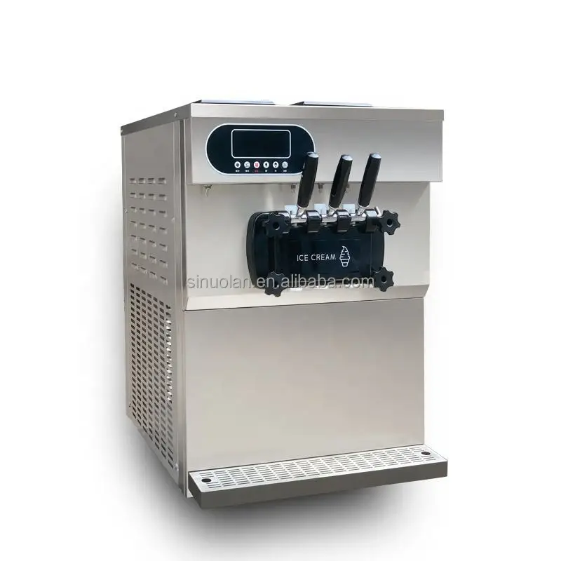 Desktop Ice Cream Machine Hot Sale Model 220v/50hz 2+1mixed Flavors Frozen Yogurt Machine For Cold Drink Shops