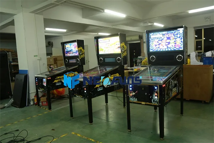 Neofuns Coin Operated Arcade Machine 43 Inches 3 Screens Virtual Pinball Pinball Game Machine