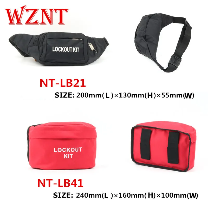 Red Personal Industrial Portable Miniatuoxford fabric Safety Lockout Tagout Bag