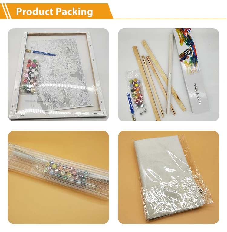 Custom Beautiful Picture Handmade Painting By Numbers Art Wall Home Decoration Paint By Numbers For Adults And Kids