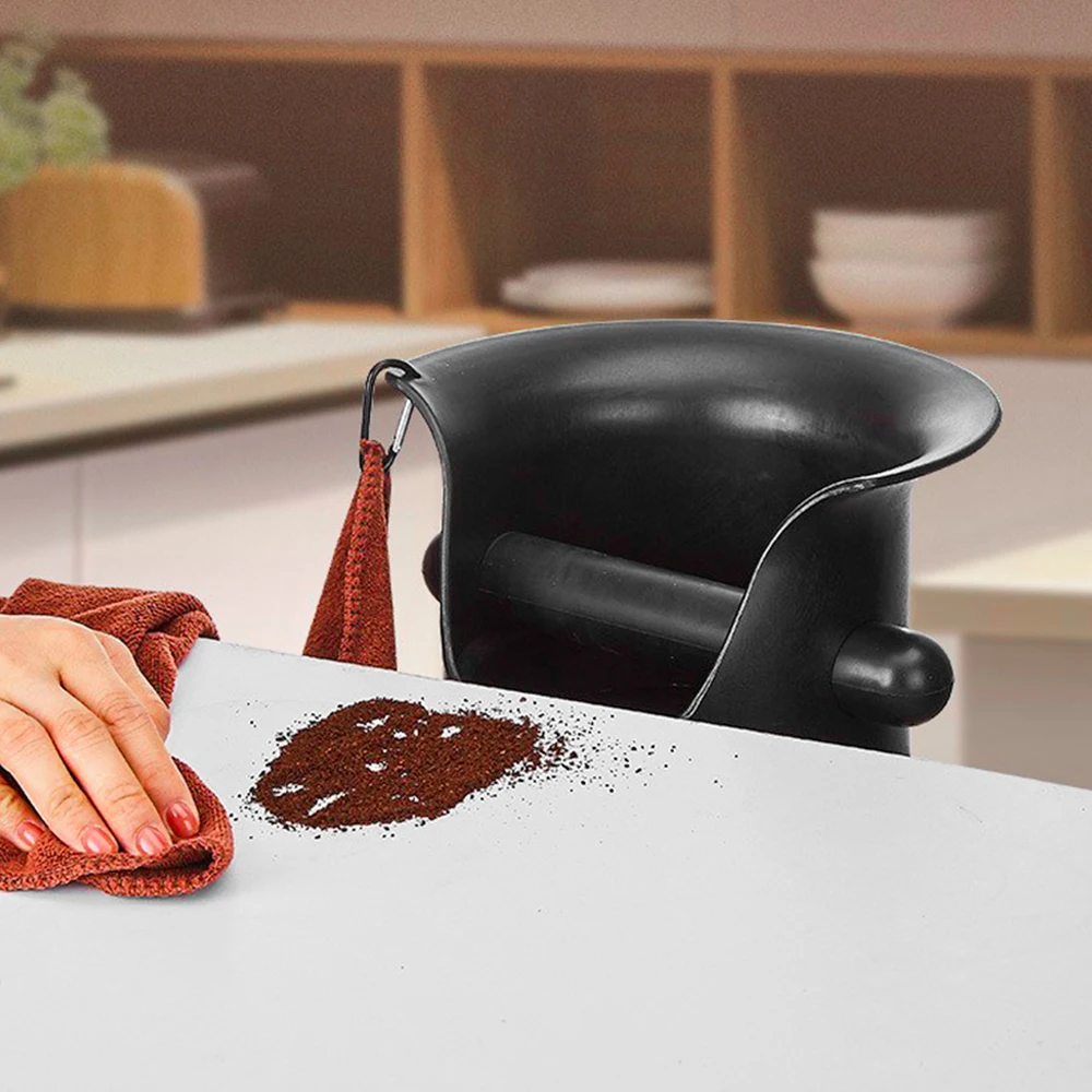 Vertical Standing Coffee Powder Slag Bucket ABS Commercial Espresso Knock Box Coffee Grounds Waste Bin For Restaurant