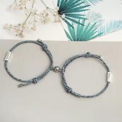 Magnetic attraction Alloy Eachother Couple love pair Bracelet Pair of Mountain League Hand Strap