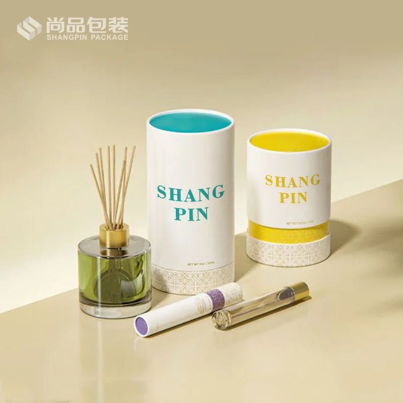 Luxury Design Eco Friendly Round 50ml Perfume Paper Cardboard Cosmetic Gift Packaging Box With EVA Insert