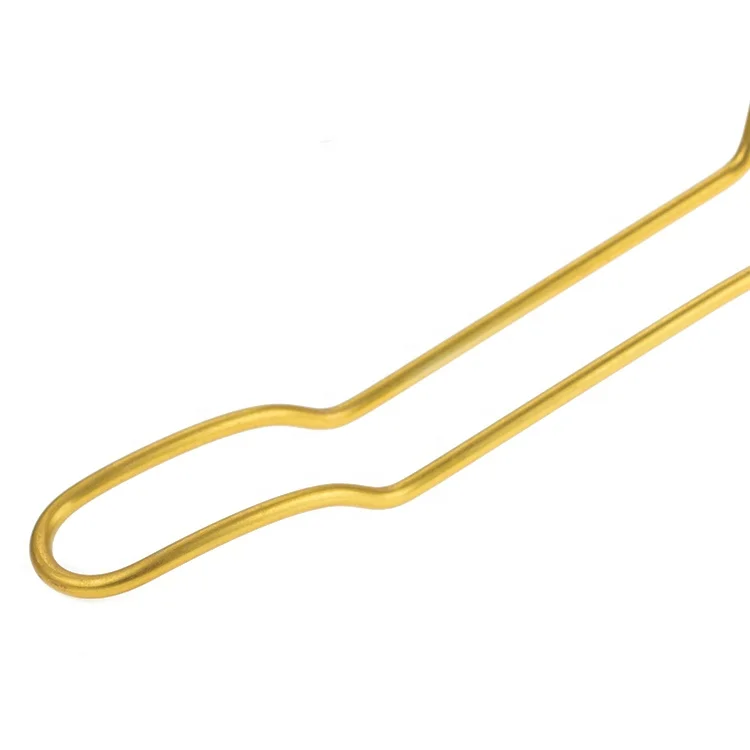 Hot sale shop wholesale non slip wire metal aluminium black gold iron custom laundry clothes dress shirt hangers manufacturer