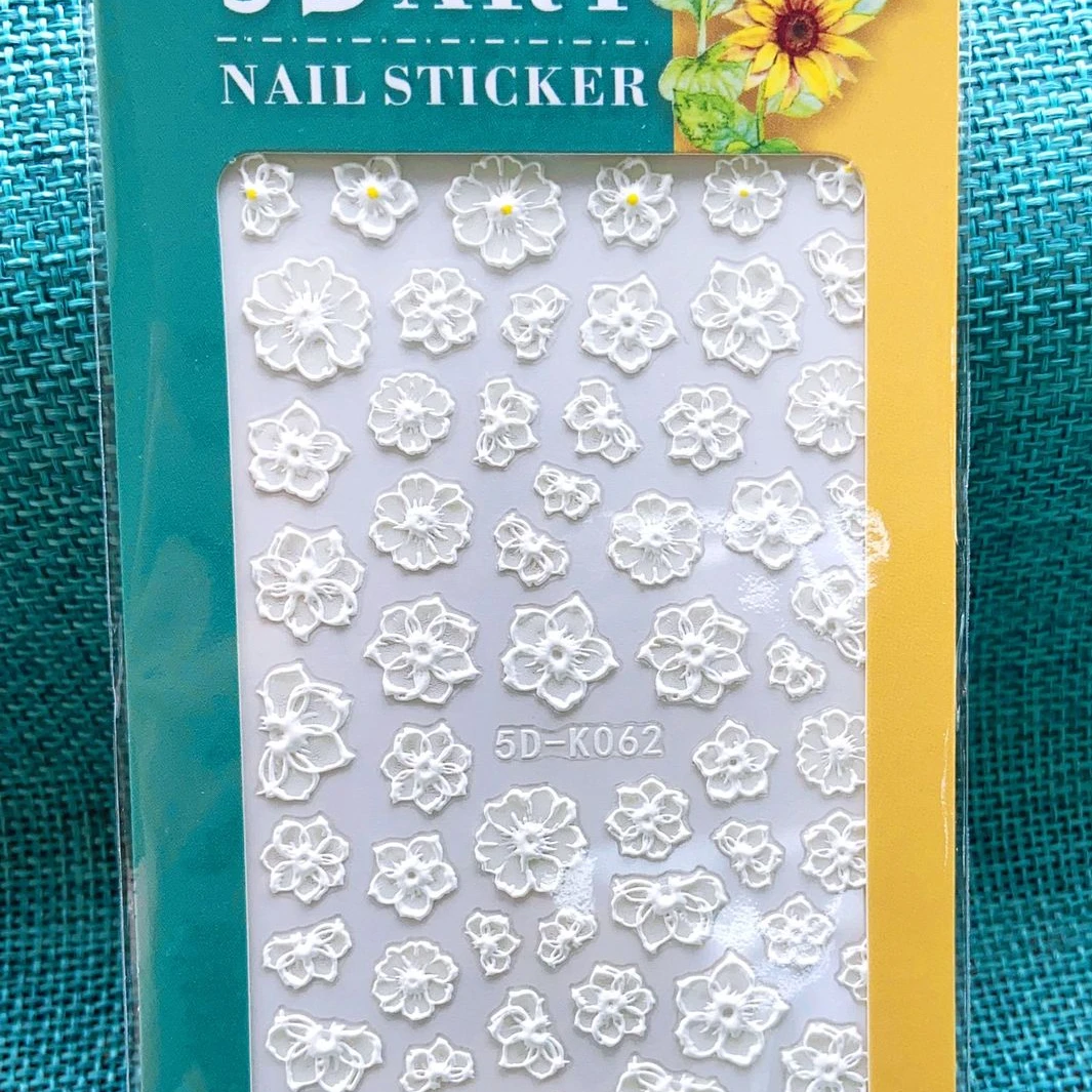 
K047-064 Newest 5D self-adhesive Sea animal Golden Line popular flower stickers 