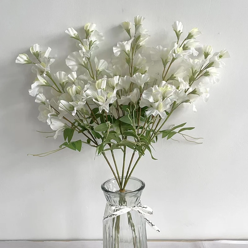 Wholesale Artificial Sweet Pea Blossom Flower Plant For Home Garden Decoration