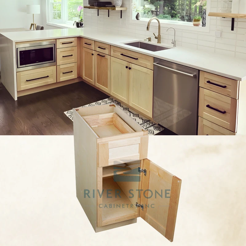 Hot Selling American Warehouse In Stock RTA Kitchen Shaker Style Cabinet Designs Cabinetry Manufacturer Apartment Supply