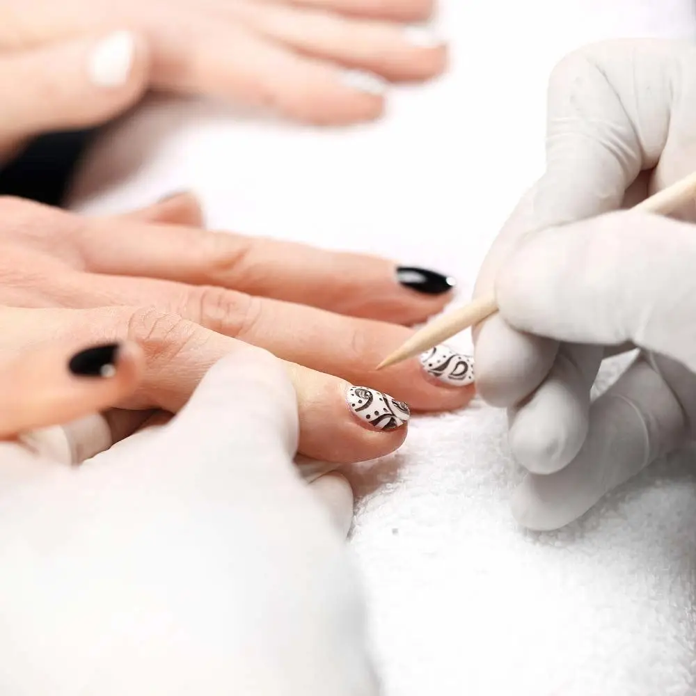 Z Double Sided Cuticle Pusher Remover Nail Art Stick Manicure Pedicure Tool 100Pcs Orange Wood Nail Sticks On Nails