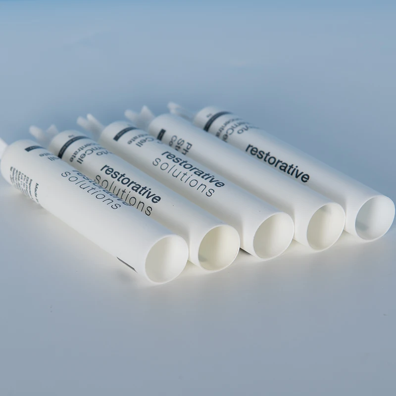 Custom 15ml-5ml skin whitening cream tube PE material skin care usage collapsible plastic tube with twist off