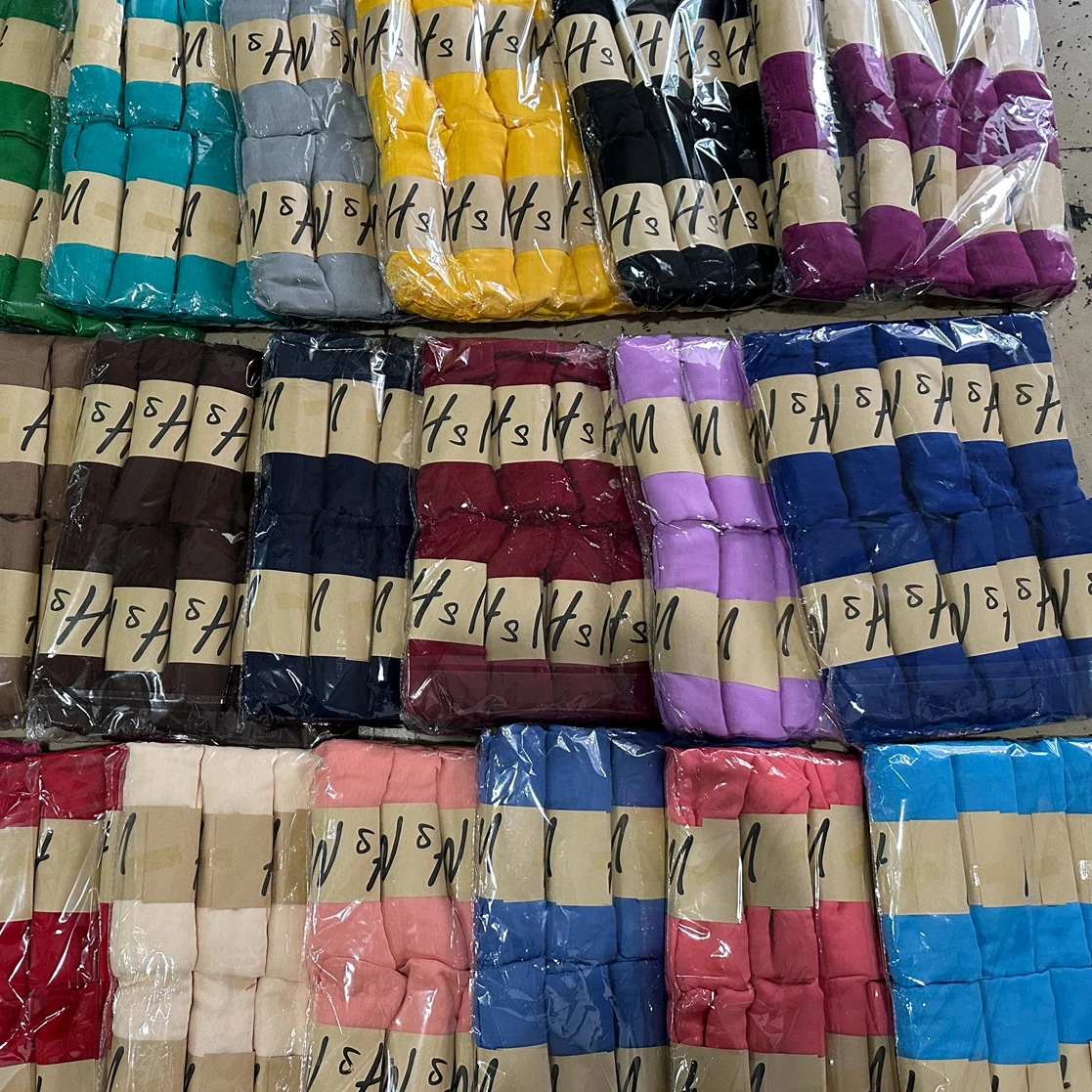 TXL254 Women Lady Scarf Spring Summer Casual Turban Shawls Veil 30 Colors Polyester Muslim Hijab Headwraps Ethnic Scarves