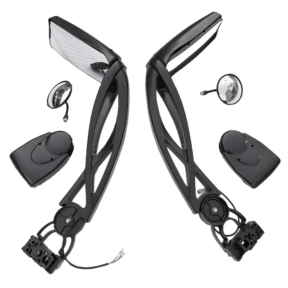 for Kinglong6128 XMQ6900 bus rear view mirror bus body parts kw63-ABS all black with blind spot mirror