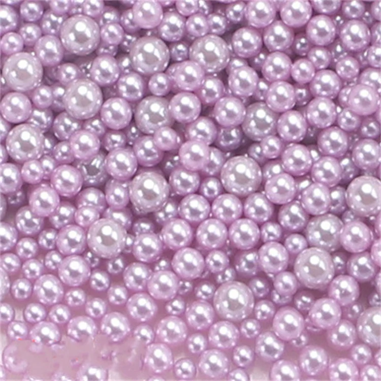 
Mixed color non-porous round artificial resin pearl DIY crystal glue, used for handicraft decoration slime accessories 