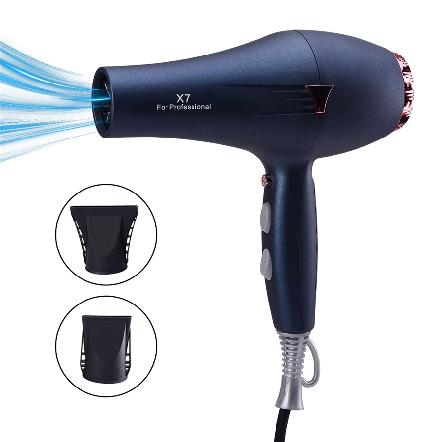 2000W Professional Powerful Hair Dryer Fast Styling Blow Dryer Hot And Cold Adjustment Air Dryer Nozzle