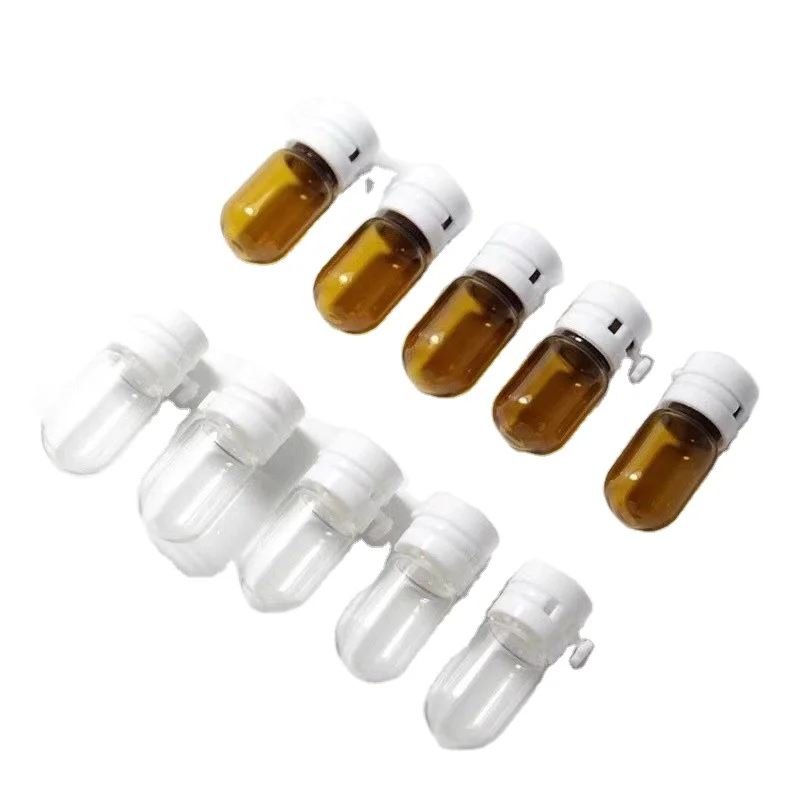 1.5ml round bottom small bulb transparent ampoule bottle essence bottle with tear cap