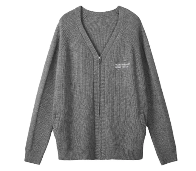 Custom OEM wool Intarsia knit jacquard cardigan knitted cotton zip up oversized knitwear plus size sweater for man