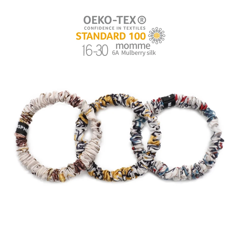 Chinese factory direct supply make hair more smooth popular 100% mulberry silk hair scrunchy