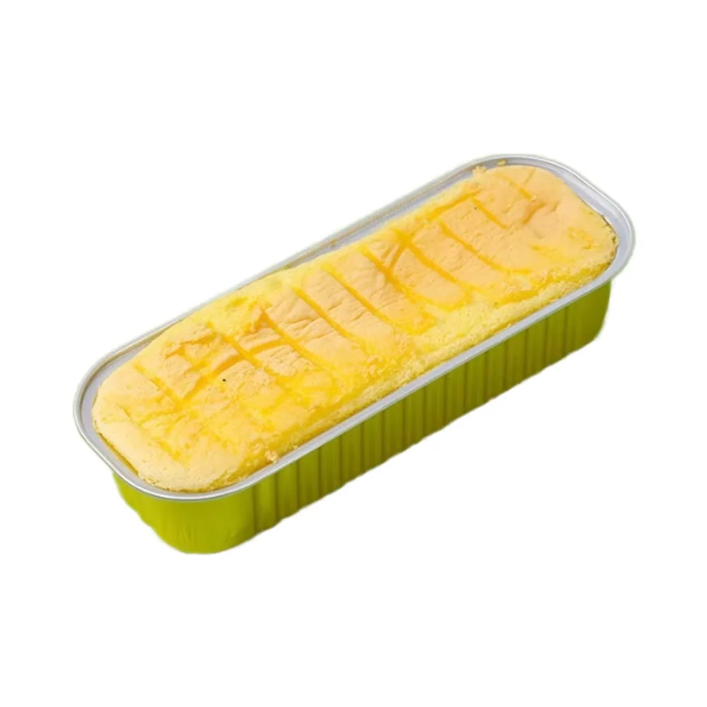 Portable 200ml Aluminum Foil Tray 166mmx64mmx31mm Rectangular Small Pan for Baking baked bread durian box food grade meal box