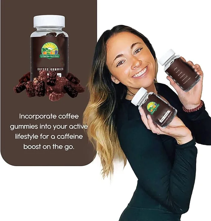 OEM Private Label Boost Of Energy Caffeine & Herbal Extract Infused Gummies Caffeine Gummies