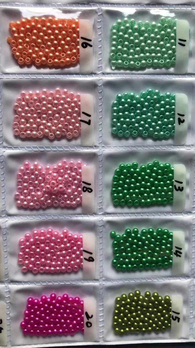 Factory Direct Sale Cheap Price 60 colors Imitation ABS Plastic Pearl Beads With Holes