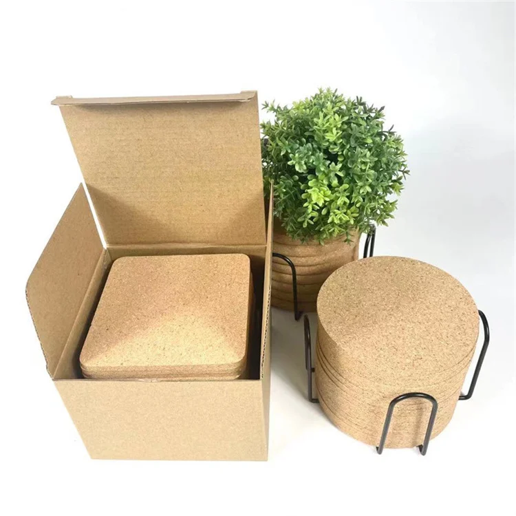 Wholesale Price Heat Resistant Pad Wood Round Shape Cork Coaster Tea Drink Wine Coffee Cup Mat Pad